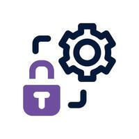 gear dual tone icon. Sleek and modern icon for websites, mobile apps, marketing materials, and corporate design. Fully scalable and ready to use. vector