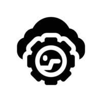 server maintenance glyph icon. Strong and solid icon for websites, mobile interfaces, presentations, and visual branding. High quality and easy to edit. vector
