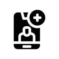 add user glyph icon. Strong and solid icon for websites and mobile apps. vector