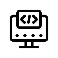 programming line icon. Clean and minimalist icon for websites, mobile apps, presentations, and logos. Fully scalable and customizable for any project. vector