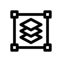 layer line icon. Clean and minimalist icon for websites, mobile apps, presentations, and logos. Fully scalable and customizable for any project. vector