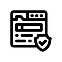 web secure line icon. Clean and minimalist icon for websites and mobile apps. vector