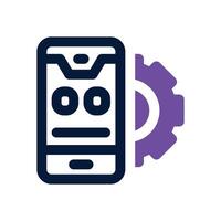 app development dual tone icon. Sleek and modern icon for websites and mobile apps. vector
