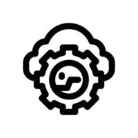 server maintenance line icon. Clean and minimalist icon for websites and mobile apps. vector