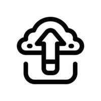 cloud upload line icon. Clean and minimalist icon for websites and mobile apps. vector