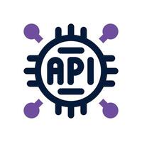 api dual tone icon. Sleek and modern icon for websites and mobile apps. vector