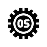 operating system glyph icon. Strong and solid icon for websites and mobile apps. vector