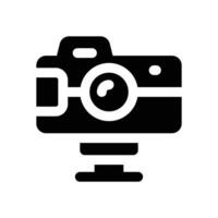 camera glyph icon. Strong and solid icon for websites and mobile apps. vector