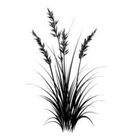 Hand-Drawn Of Grass Icon Set with Subtle Texture vector