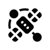 satellite glyph icon. Strong and solid icon for websites and mobile apps. vector