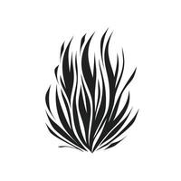 Minimalist Of Grass Graphic Template on White Background vector