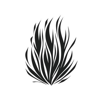 Minimalist Of Grass Graphic Template on White Background
