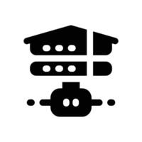 home server glyph icon. Strong and solid icon for websites and mobile apps. vector