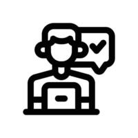 tester line icon. Clean and minimalist icon for websites and mobile apps. vector