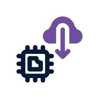 download firmware dual tone icon. Sleek and modern icon for websites and mobile apps. vector