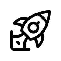 rocket line icon. Clean and minimalist icon for websites and mobile apps. vector