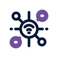 connection dual tone icon. Sleek and modern icon for websites and mobile apps. vector