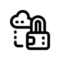 server lock line icon. Clean and minimalist icon for websites and mobile apps. vector