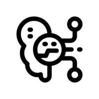 artificial intelligent line icon. Clean and minimalist icon for websites and mobile apps. vector