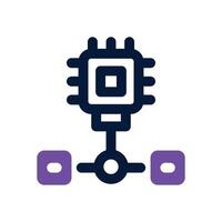 processor dual tone icon. Sleek and modern icon for websites, mobile apps, marketing materials, and corporate design. Fully scalable and ready to use. vector