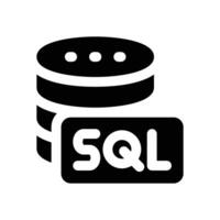 sql glyph icon. Strong and solid icon for websites and mobile apps. vector