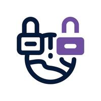 global security dual tone icon. Sleek and modern icon for websites and mobile apps. vector