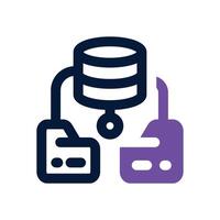 cluster dual tone icon. Sleek and modern icon for websites and mobile apps. vector