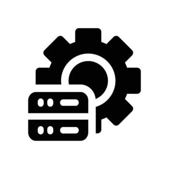 server management glyph icon. Strong and solid icon for websites and mobile apps. vector