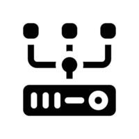 lan glyph icon. Strong and solid icon for websites and mobile apps. vector