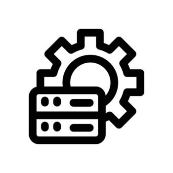 server management line icon. Clean and minimalist icon for websites and mobile apps. vector
