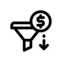 filter line icon. Clean and minimalist icon for websites and mobile apps. vector