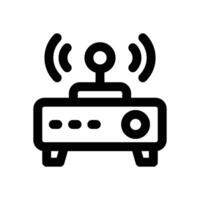 wifi router line icon. Clean and minimalist icon for websites, mobile apps, presentations, and logos. Fully scalable and customizable for any project. vector
