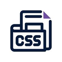 css file dual tone icon. Sleek and modern icon for websites and mobile apps. vector