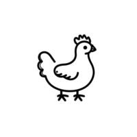 Realistic Of Hen Isolated Clipart with Clean Style vector