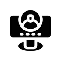 login glyph icon. Strong and solid icon for websites and mobile apps. vector