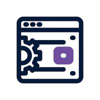 web service dual tone icon. Sleek and modern icon for websites and mobile apps. vector