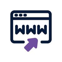 web dual tone icon. Sleek and modern icon for websites and mobile apps. vector
