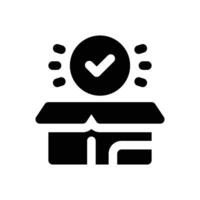 new product glyph icon. Strong and solid icon for websites and mobile apps. vector