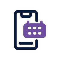 schedule update dual tone icon. Sleek and modern icon for websites and mobile apps. vector