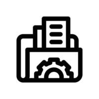 folder management line icon. Clean and minimalist icon for websites and mobile apps. vector