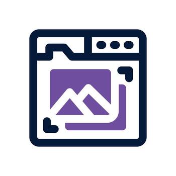 preview dual tone icon. Sleek and modern icon for websites and mobile apps. vector