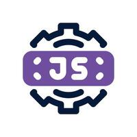 javascript dual tone icon. Sleek and modern icon for websites and mobile apps. vector