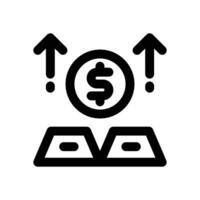 gold line icon. Clean and minimalist icon for websites and mobile apps. vector