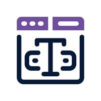 text edit dual tone icon. Sleek and modern icon for websites and mobile apps. vector
