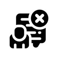 bad review glyph icon. Strong and solid icon for websites and mobile apps. vector
