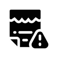 corrupted file glyph icon. Strong and solid icon for websites and mobile apps. vector