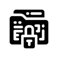 data protect glyph icon. Strong and solid icon for websites and mobile apps. vector