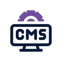 cms dual tone icon. Sleek and modern icon for websites and mobile apps. vector