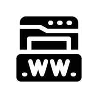 domain glyph icon. Strong and solid icon for websites and mobile apps. vector
