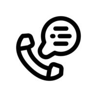 phone call line icon. Clean and minimalist icon for websites and mobile apps. vector